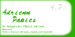 adrienn papics business card
