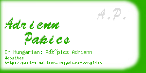 adrienn papics business card